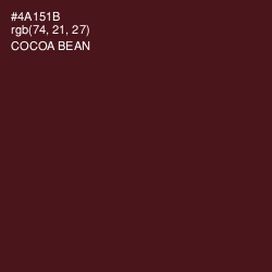 #4A151B - Cocoa Bean Color Image